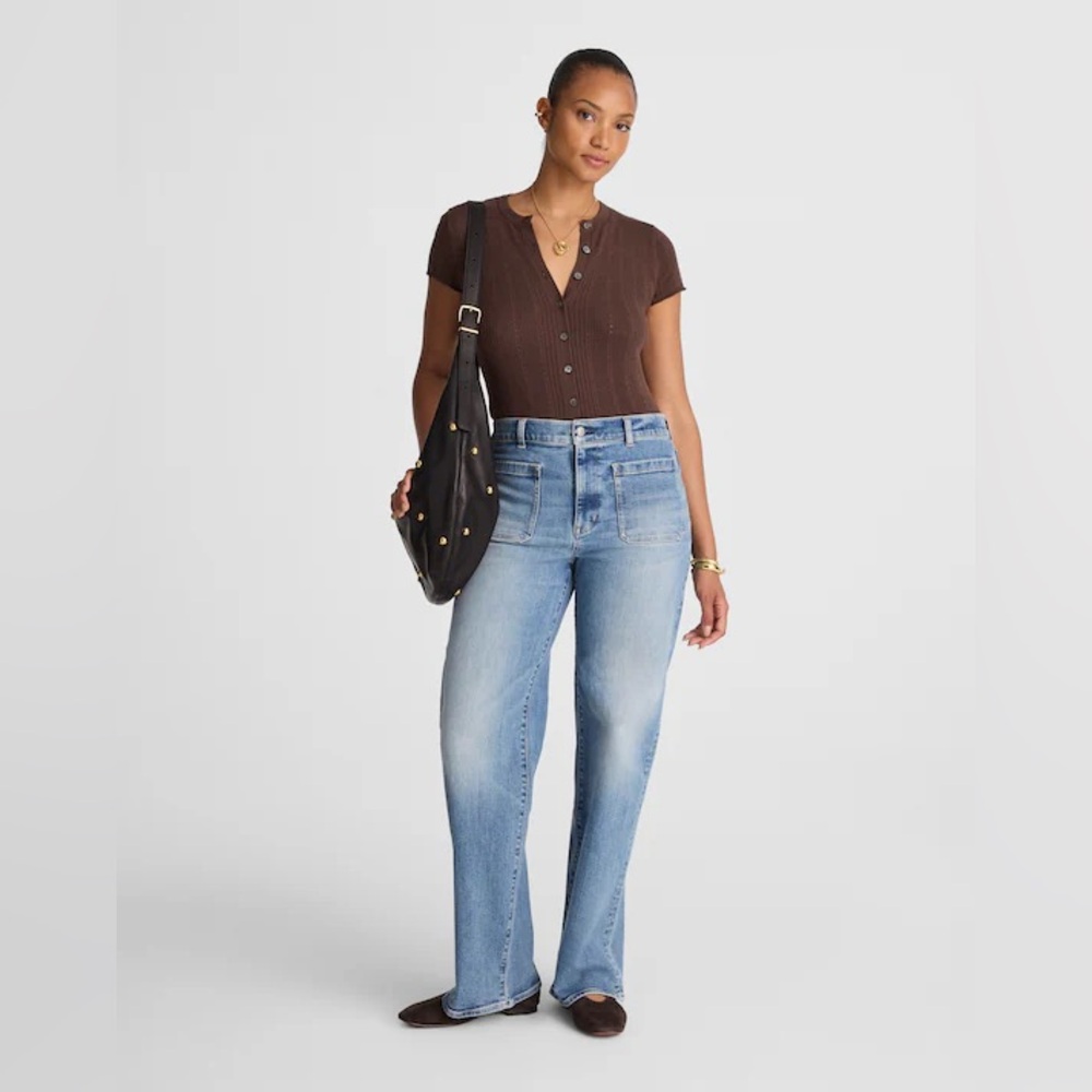 Madewell NWT Petite Curvy Emmett Wide-Leg Jean